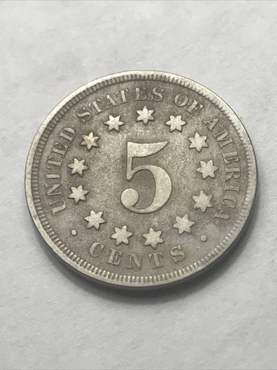1868 Shield Nickel Beautiful 5c Five Cents Coin