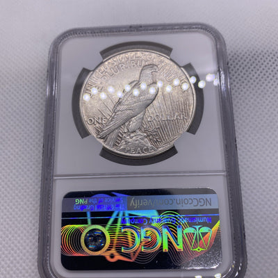1921 Peace Dollar NGC Graded AU Details Beautiful Silver Dollar RARE Key Date