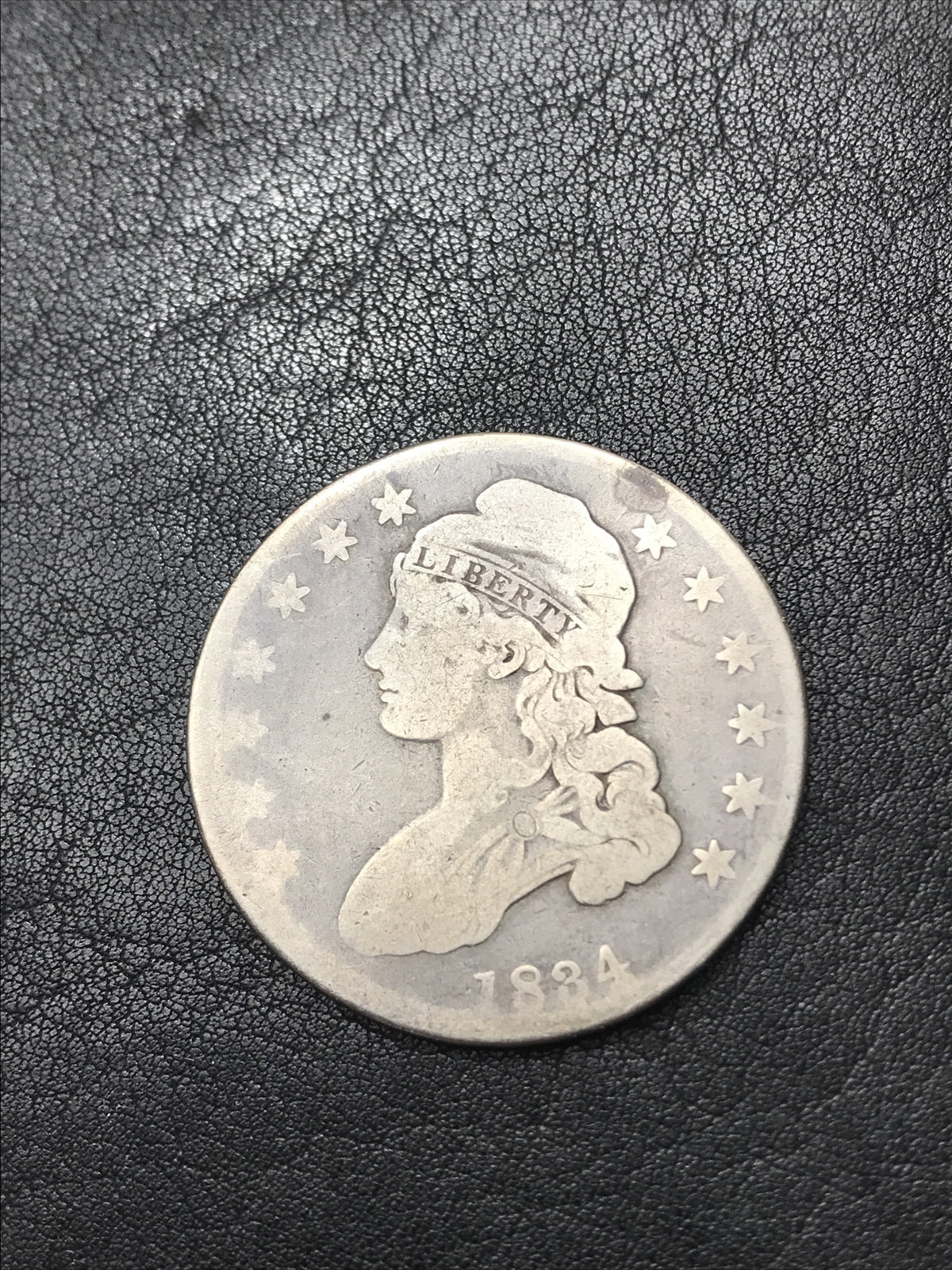 1834 Capped Bust Half Dollar O-111 R-1 Small Date Small Letters "Child's Head"