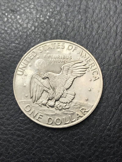 1972 Eisenhower Ike Dollar $1 Mint Error Obverse Struck Through