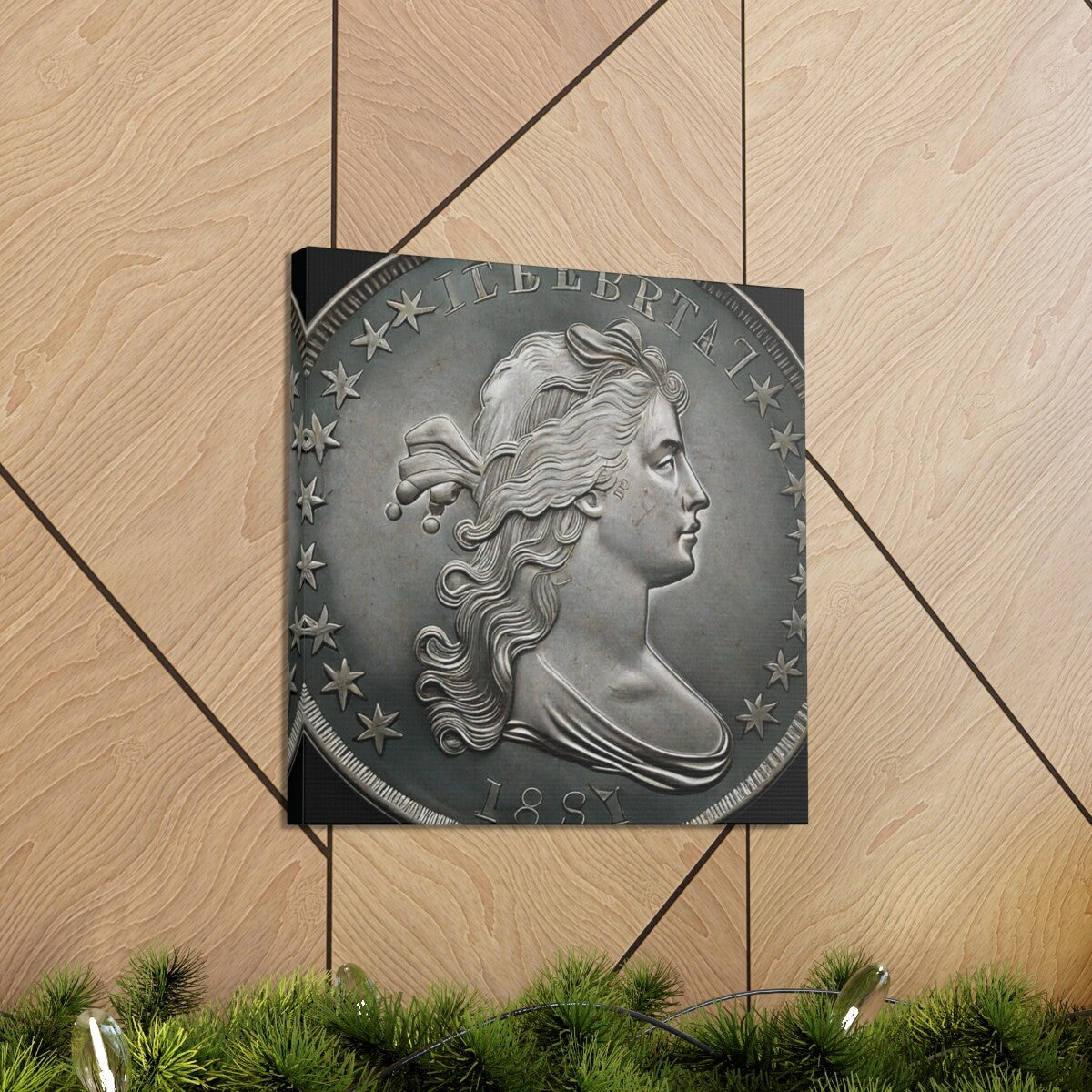 Flowing Hair Dollar Canvas Print Flowing Hair Wall Art Unique Exclusive Wall Art