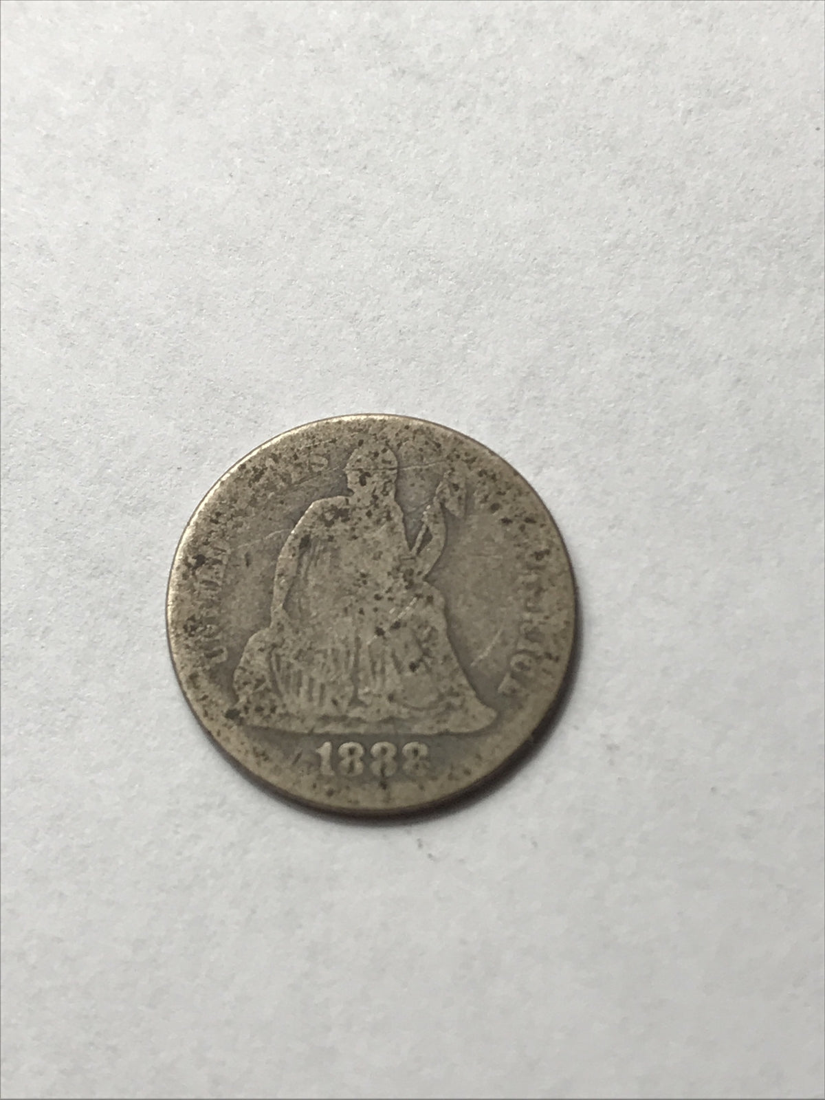 1888 Seated Liberty Dime #H777