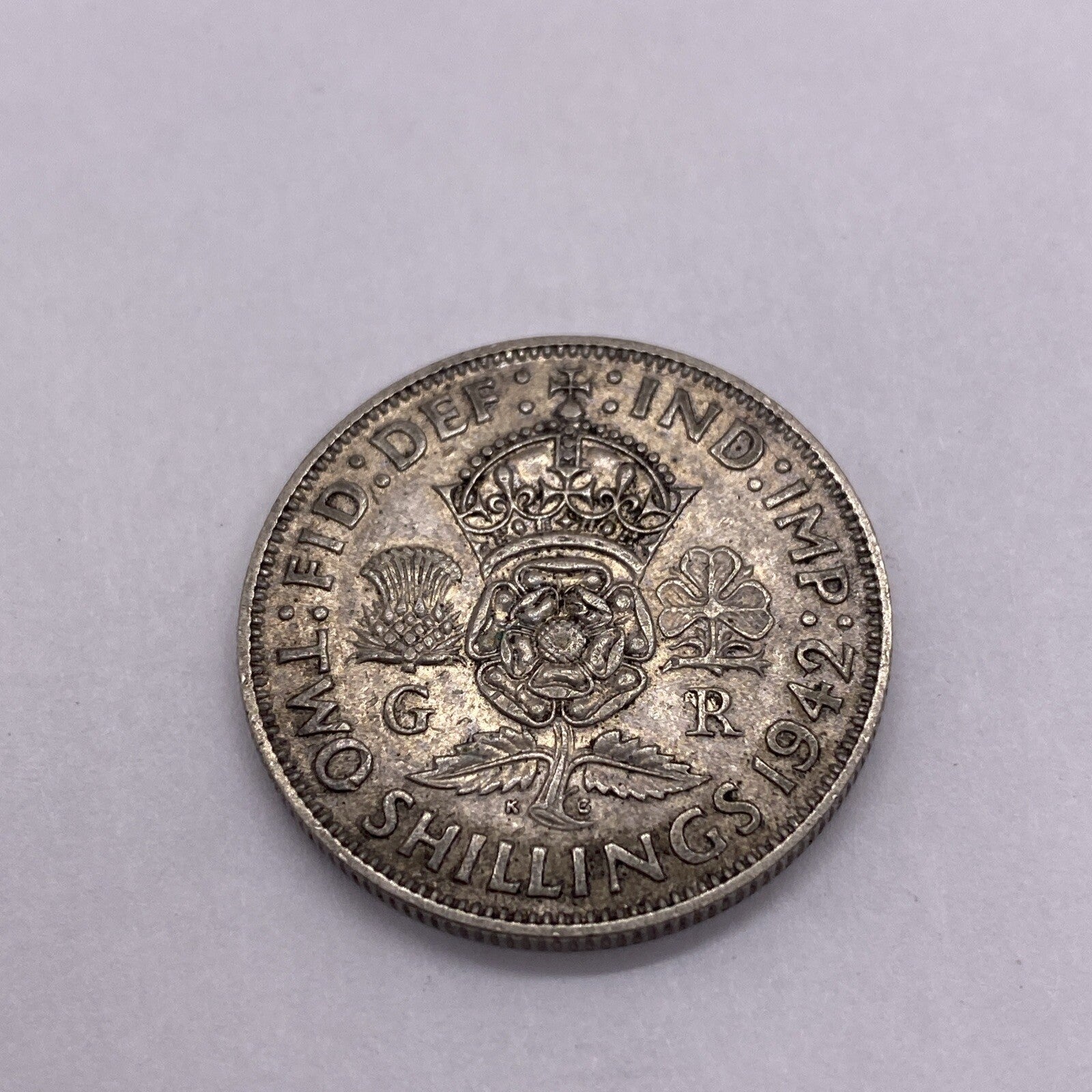 TWO SCHILLING 1942  SILVER  #643-10