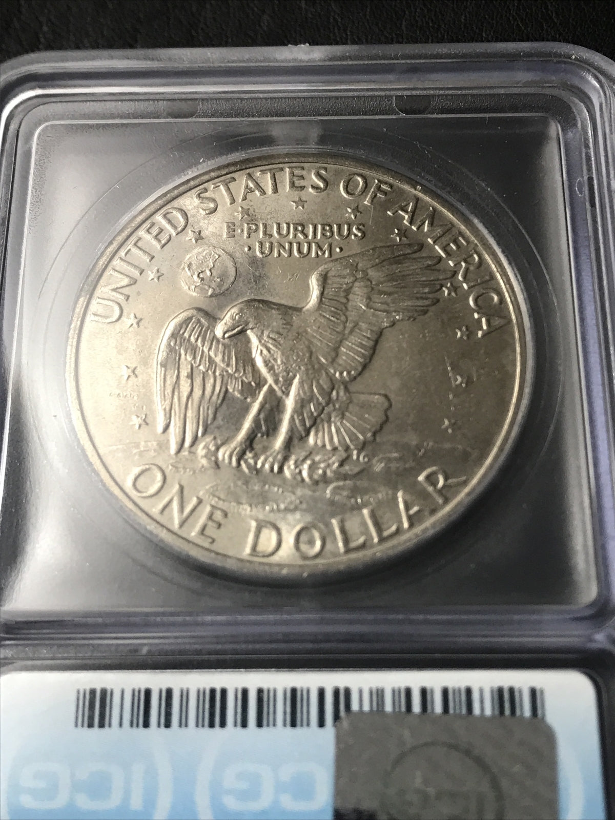 1971 D  Eisenhower IKE Dollar Friendly Eagle ICG MS62 UNC MS 62 RARE #2101