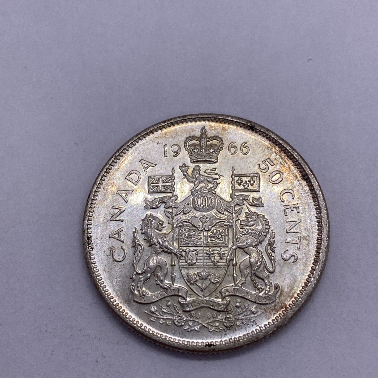 1966 Canada 50 Cents Proof Like Silver Coin Great Looking Silver Coin #917-10