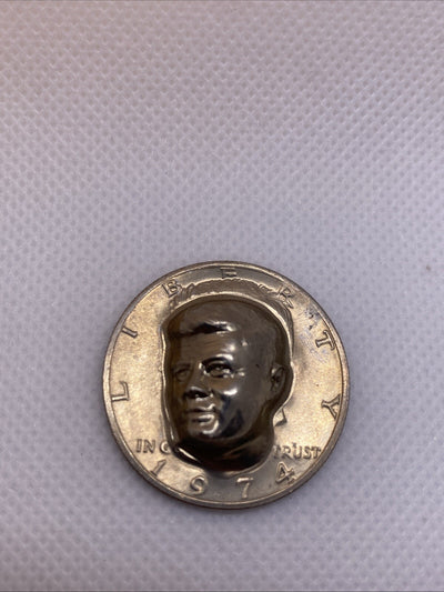 1974 Kennedy Half Dollar 3-D Pop Out Repousse Coin #5678-10
