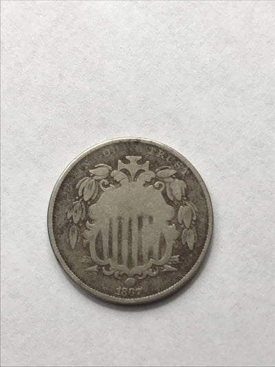 1867 Shield Nickel Great Beautiful Coin #YY67