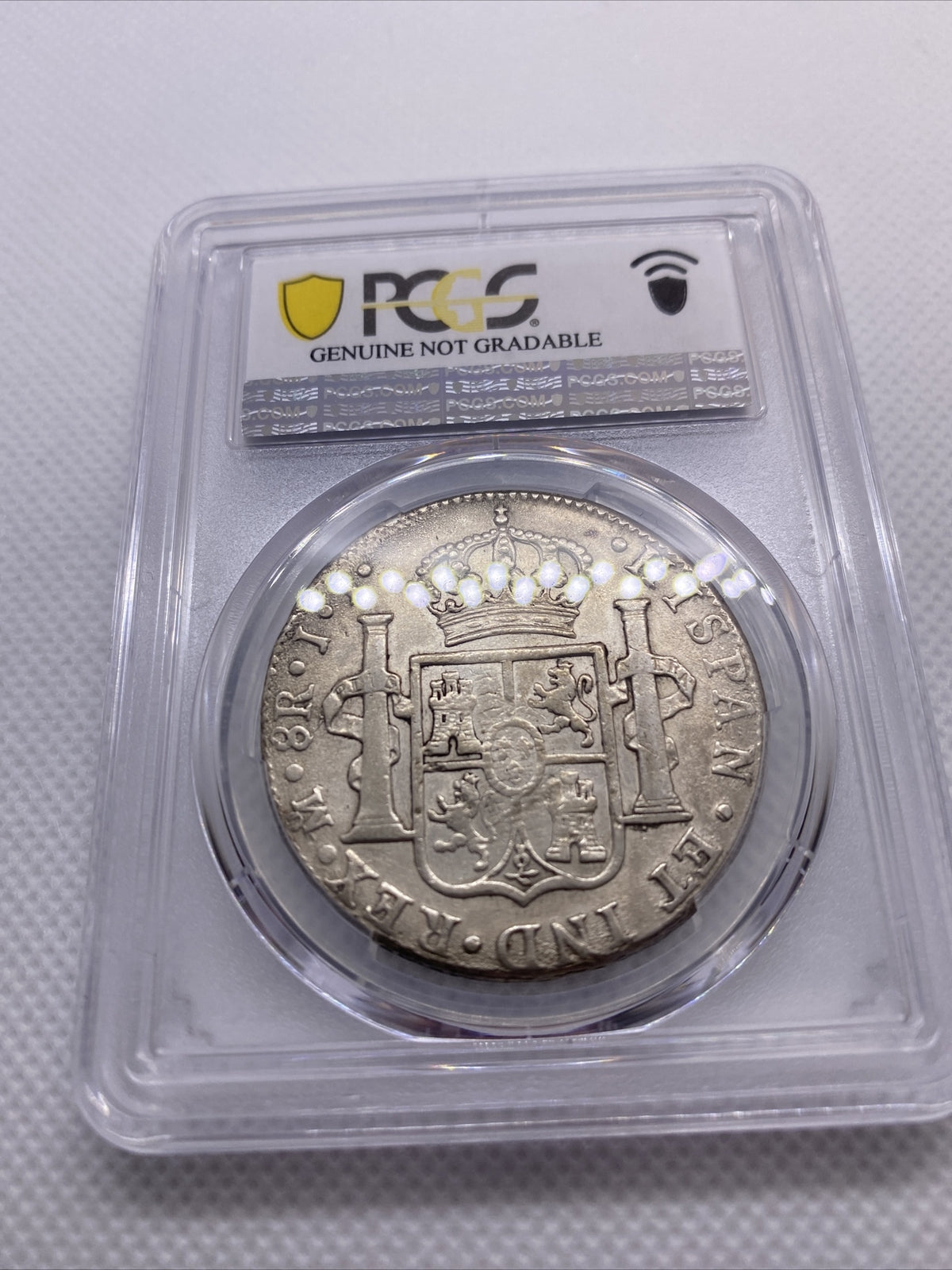 1821 Mo JJ Mexico 8 Reales Silver Ferdinand VII Calico-1337 PCGS VF Det #7949