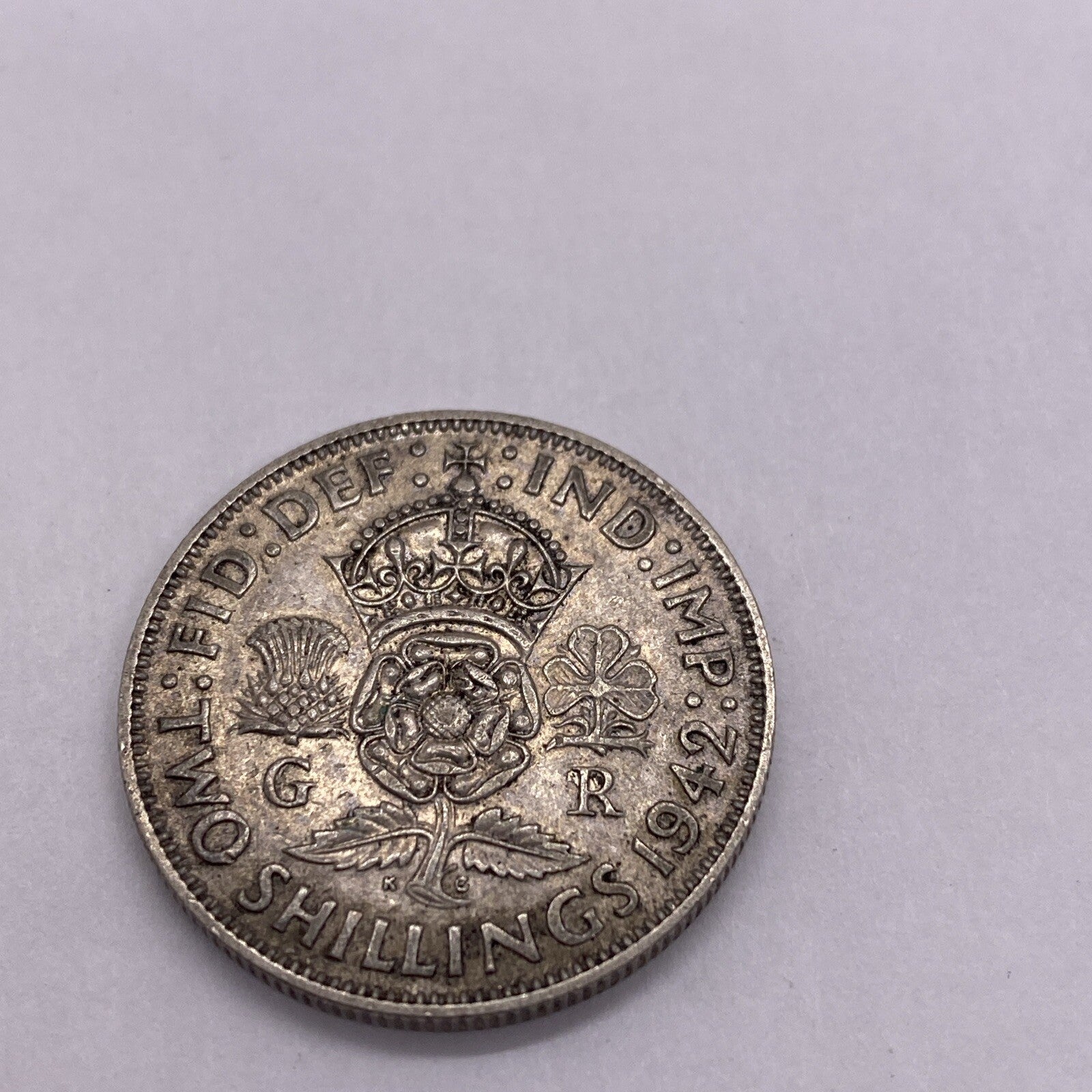TWO SCHILLING 1942  SILVER  #643-10