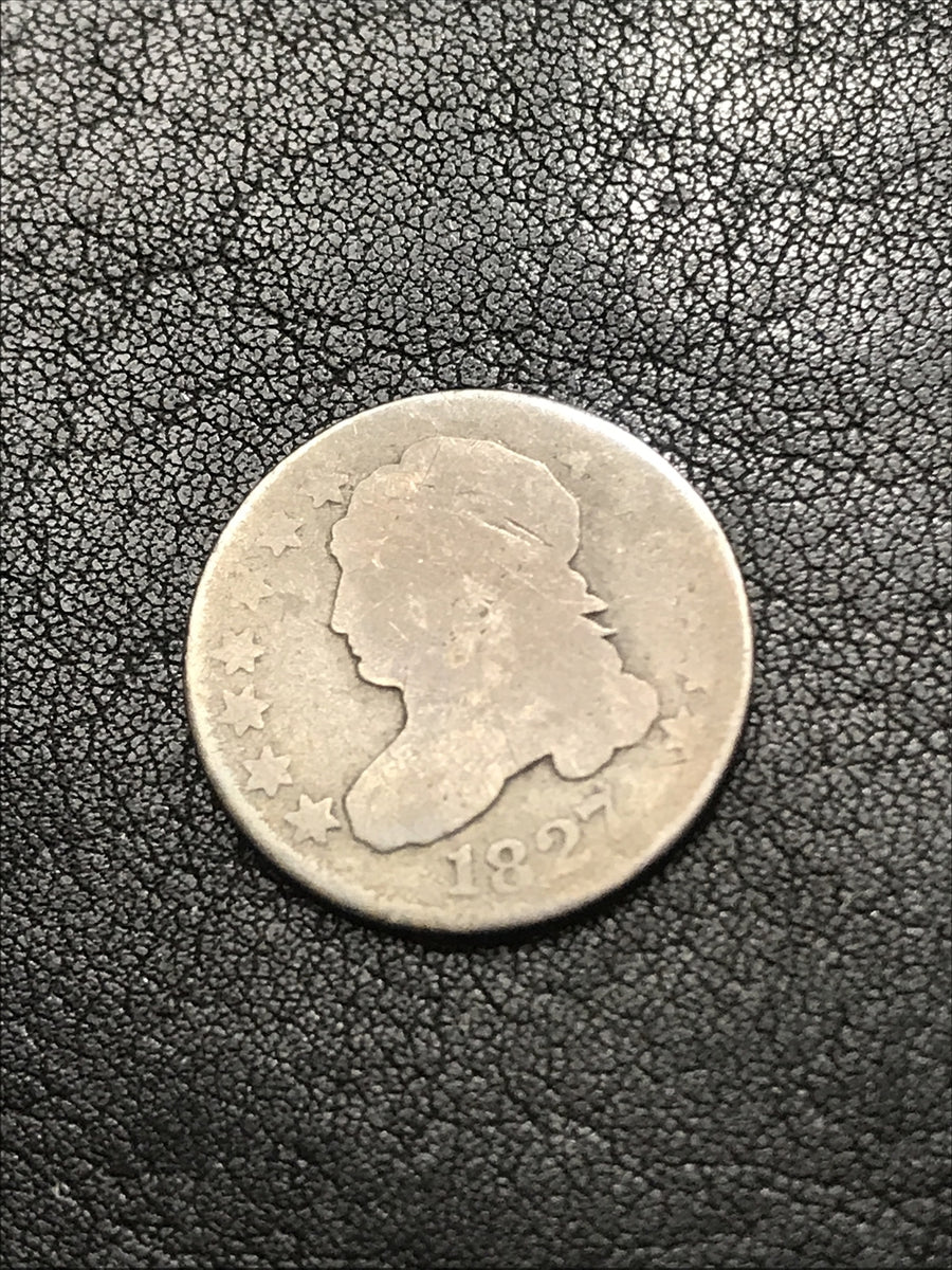 1827 10c Capped Bust Silver Dime JR-4 R-2 RARE #YU832