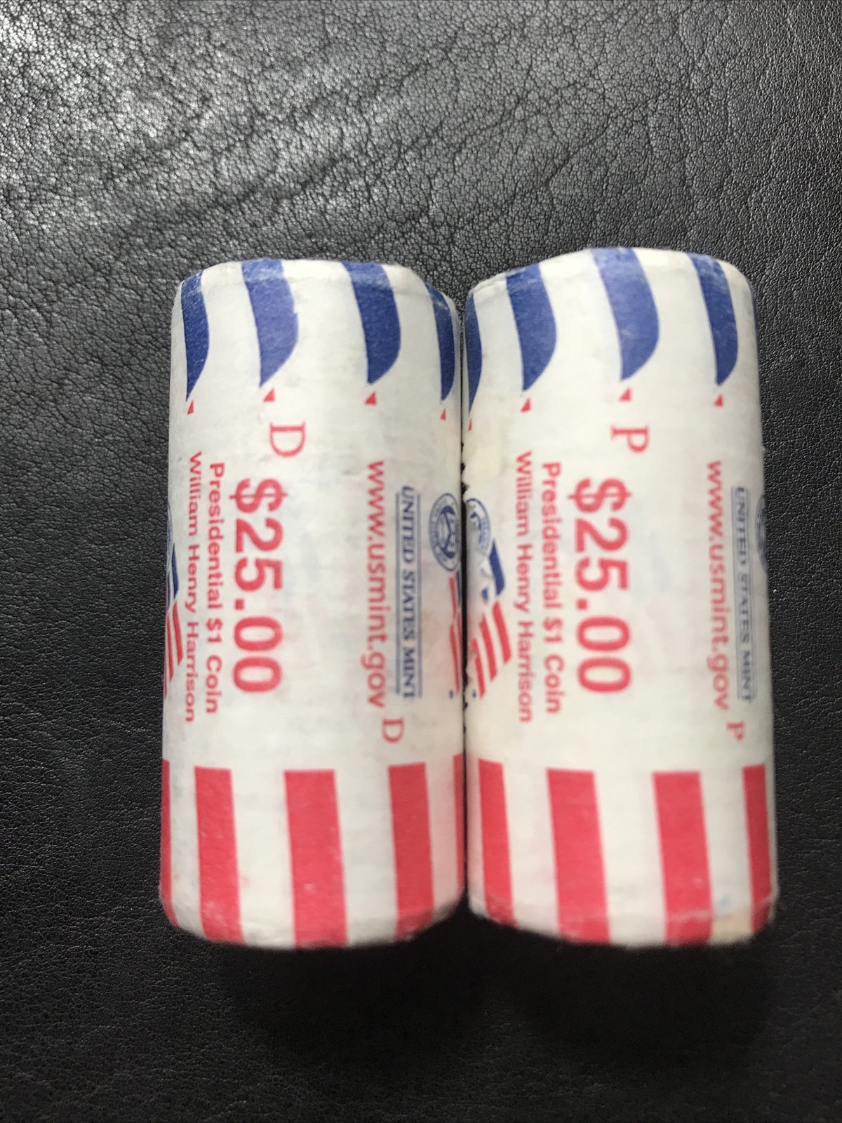 2009 William Henry Harrison Presidential $1 Rolls P & D US Mint Original Wrapped