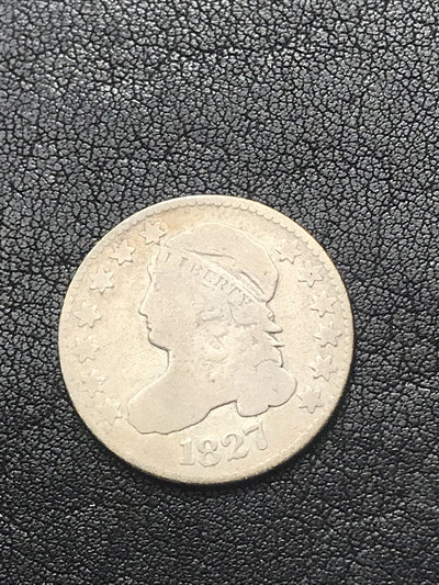 1827 10c Capped Bust Silver Dime JR-11 R-2 RARE #PP837