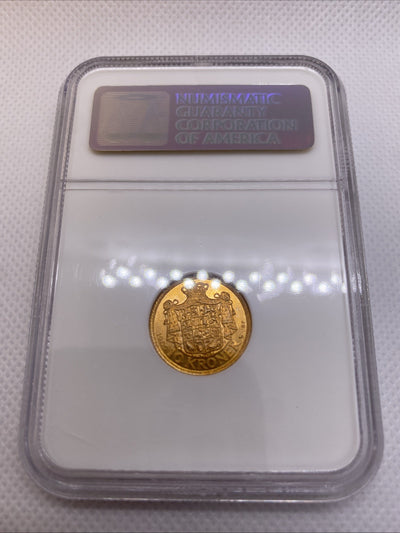 1909 Denmark 10 Kroner Frederik VIII Grade OLD NGC Slab MS 66 Gold Coin #944-027