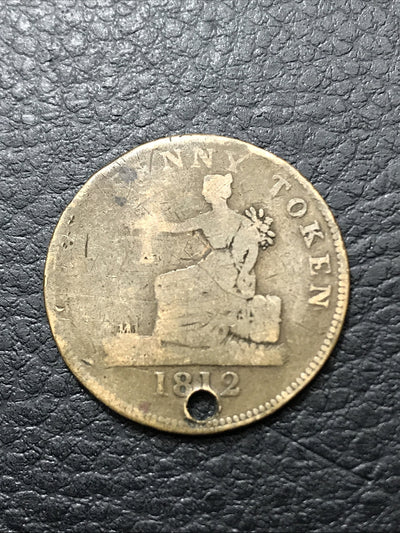 1812 Lower Canada Tiffin Halfpenny Token Breton 960 #1812-HLF-TKN-1
