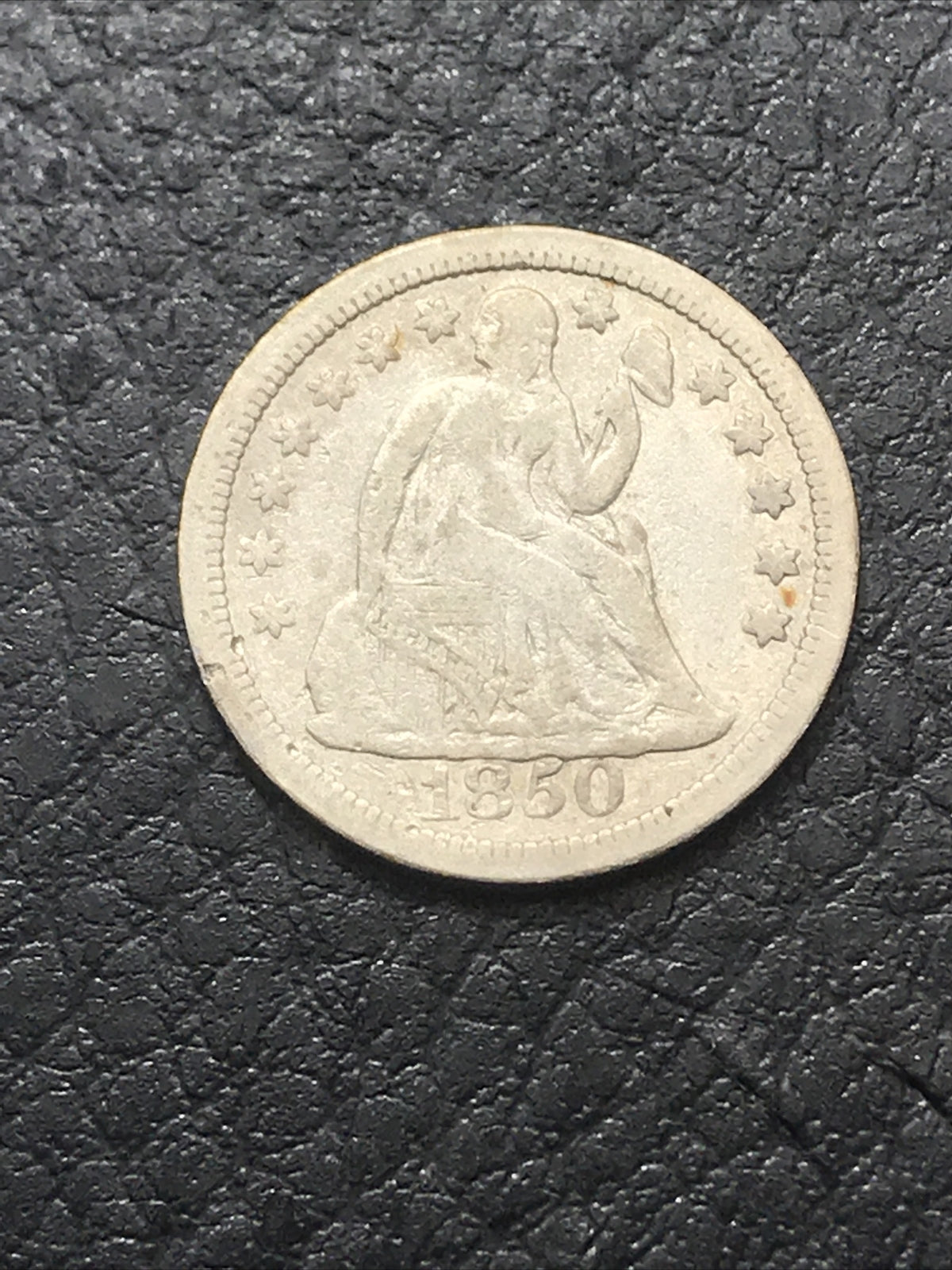 1850 Seated Liberty Dime Philadelphia Mint Silver Coin