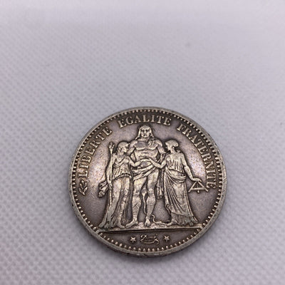 🇫🇷 France 5 francs 1875 1875-A  KM-820 KM-820.1  Silver Coin #9234