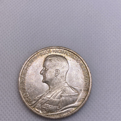 1939 Hungary 5 Pengo Silver Coin Uncirculated