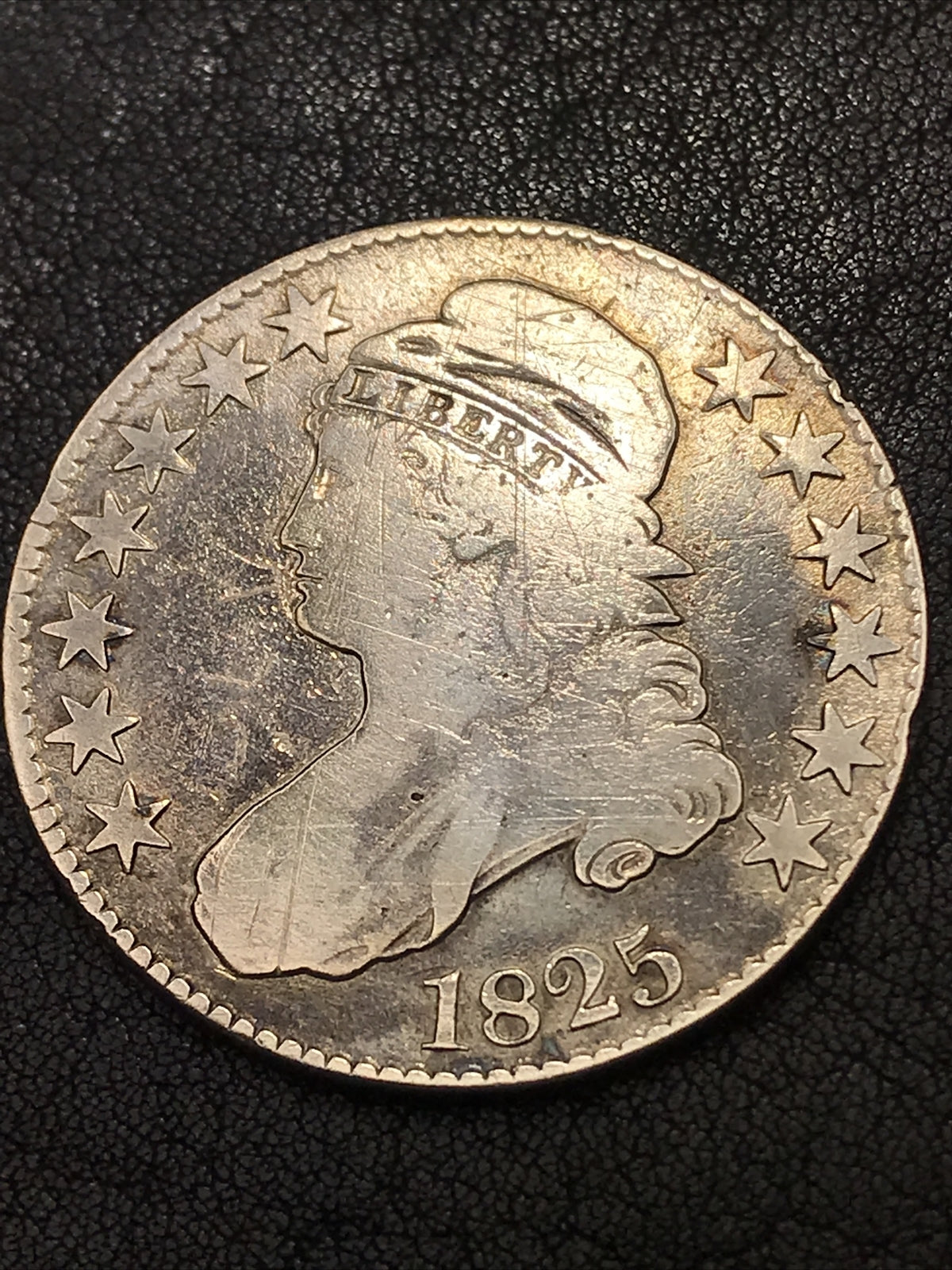 1825 Capped Bust Silver Half Dollar 50c Silver Coin O-108 R-3 #TR467
