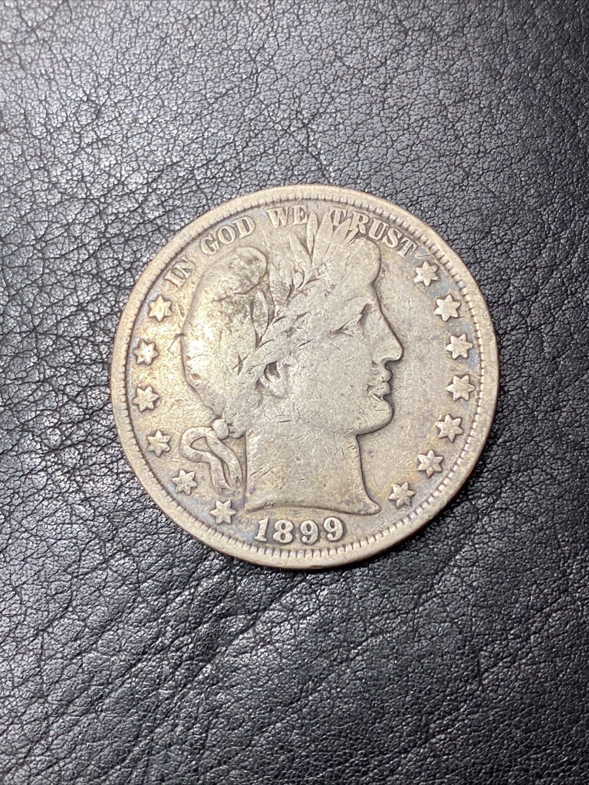 1899 Barber Half Dollar Silver 50C Fine Silver Half Dollar Coin #9927-10