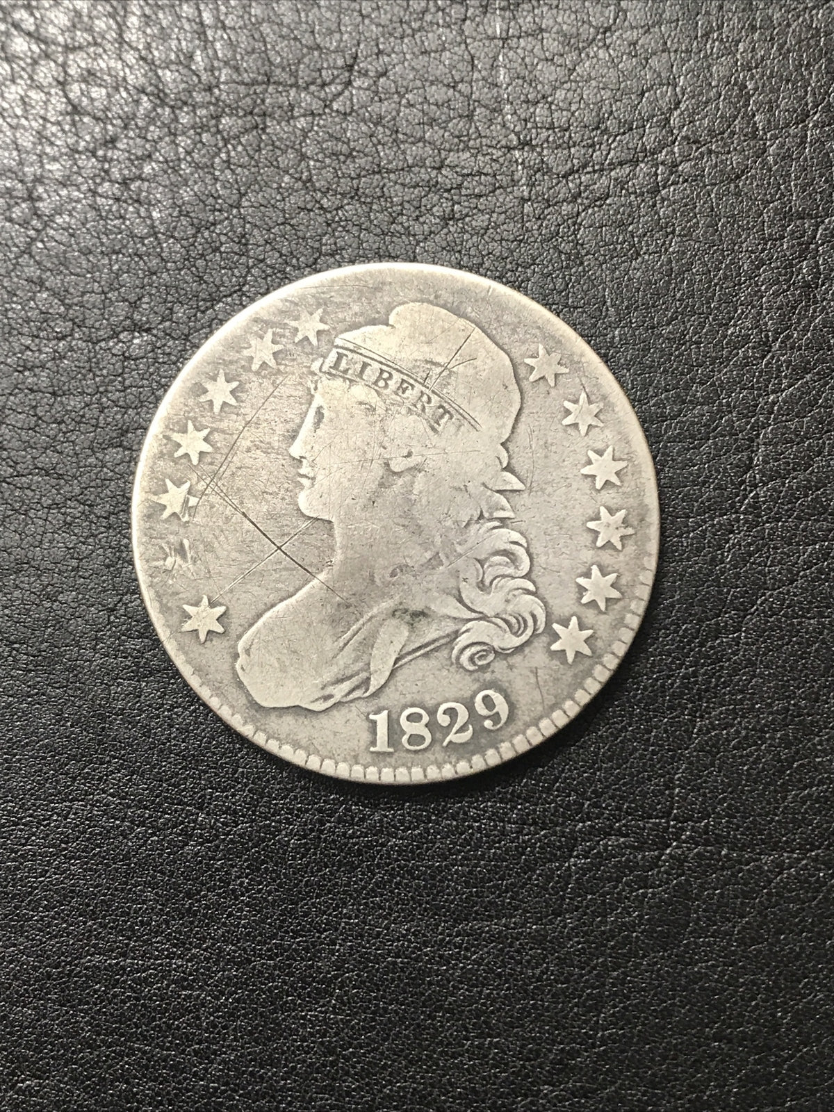 1829 Capped Bust Half Dollar 50c Lettered Edge Silver Coin #67844