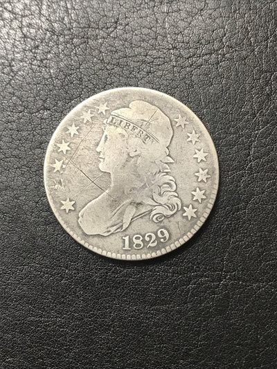 1829 Capped Bust Half Dollar 50c Lettered Edge Silver Coin #67844