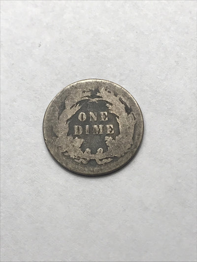 1890 Seated Liberty Dime Silver 90% Coin #GG46