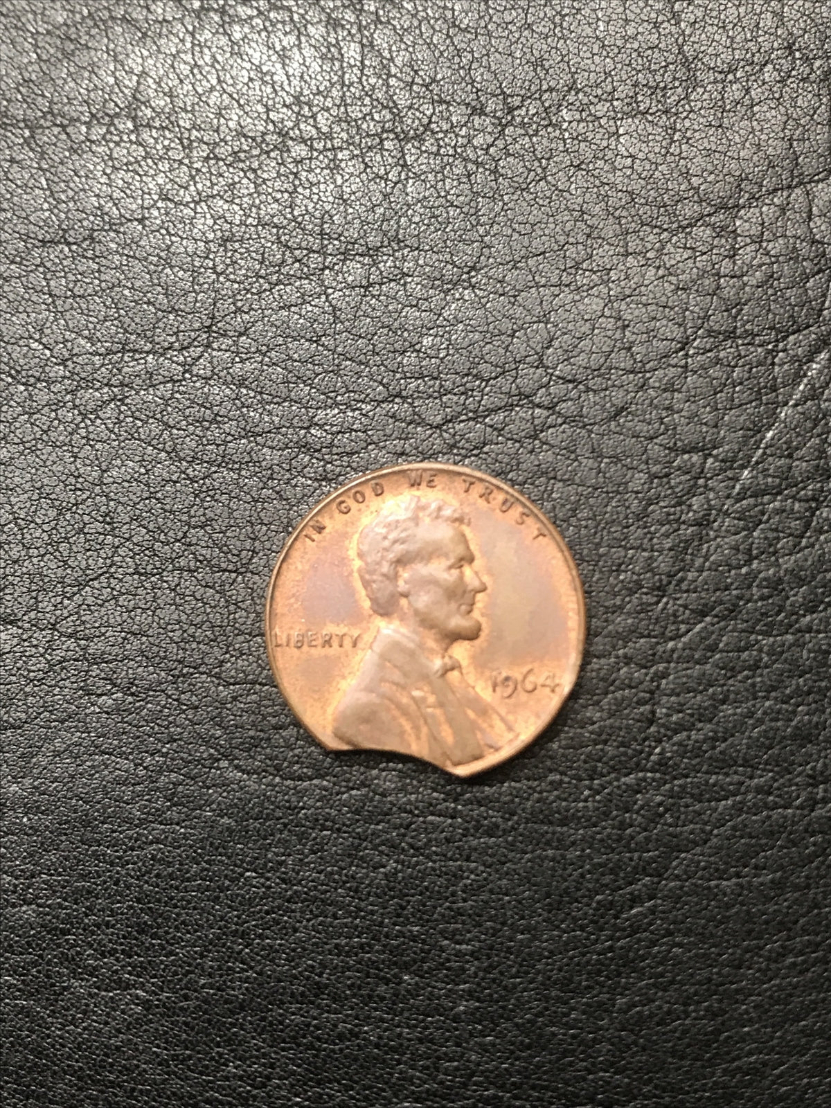 1964 Lincoln Cent Clipped Planchet Mint Error