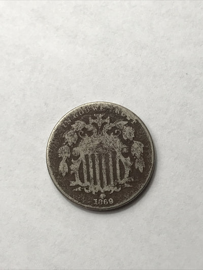 1869 Shield Nickel Great Beautiful Coin #UU69