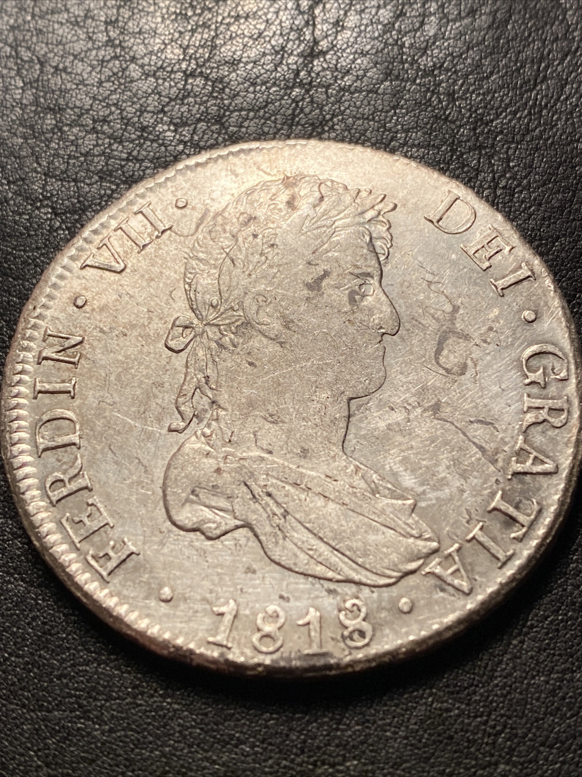 1818 PTS PJ Bolivia KM #84 8 Reals Silver Great Looking Coin Eight Reals #83229