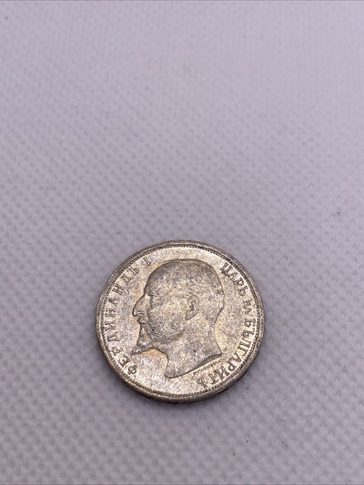 1913 1 Leva  Bulgaria Ferdinand I Silver Coin #1155