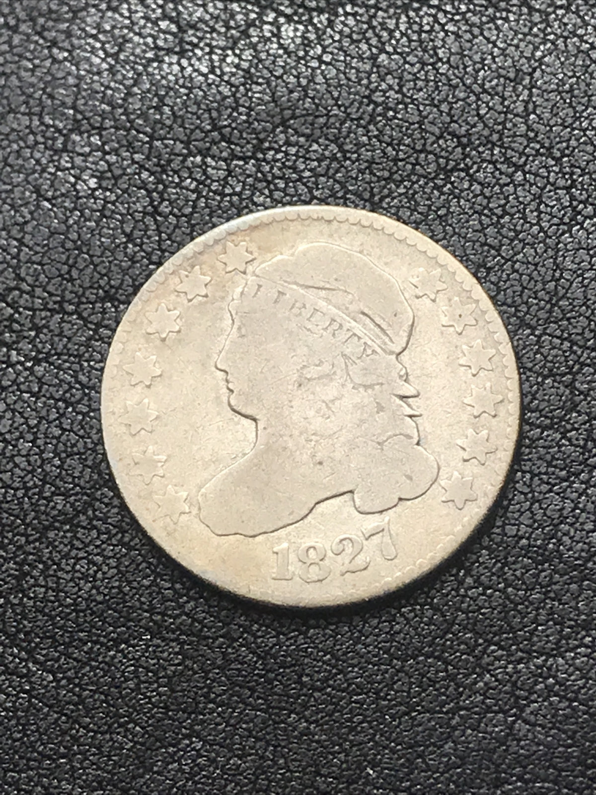 1827 10c Capped Bust Silver Dime JR-11 R-2 RARE #PP837