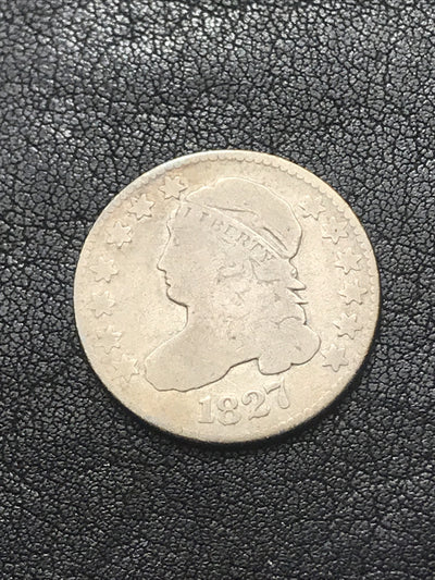 1827 10c Capped Bust Silver Dime JR-11 R-2 RARE #PP837