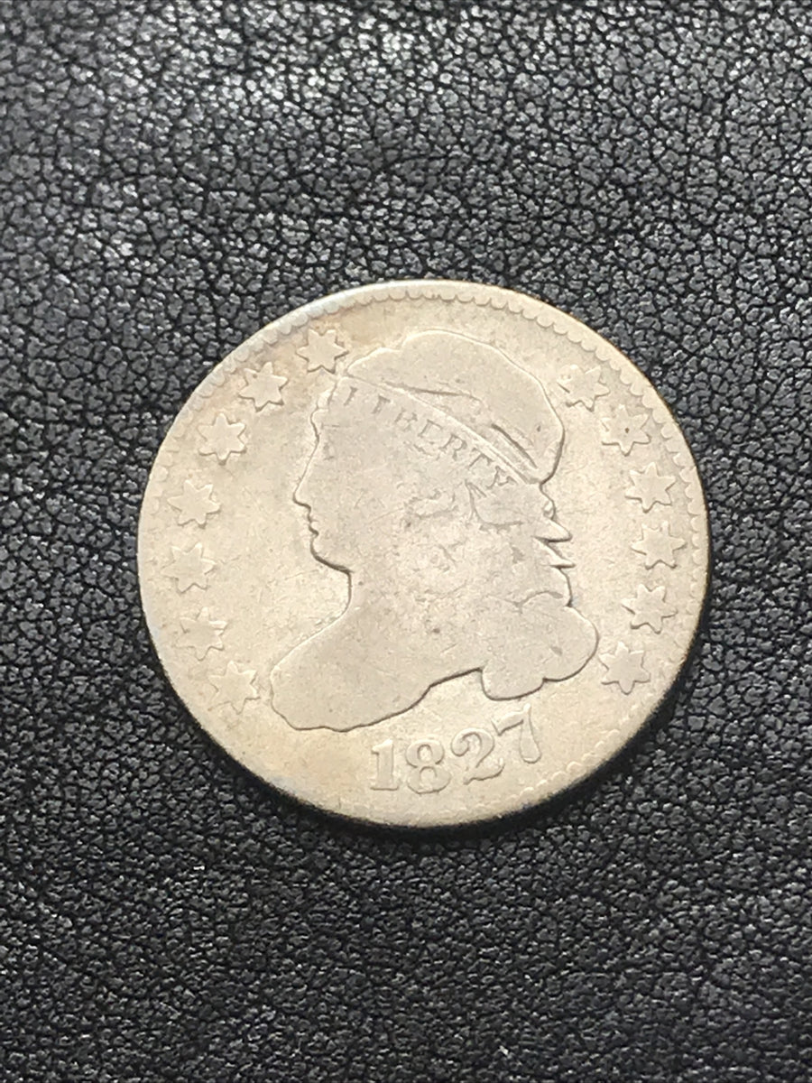 1827 10c Capped Bust Silver Dime JR-11 R-2 RARE #PP837