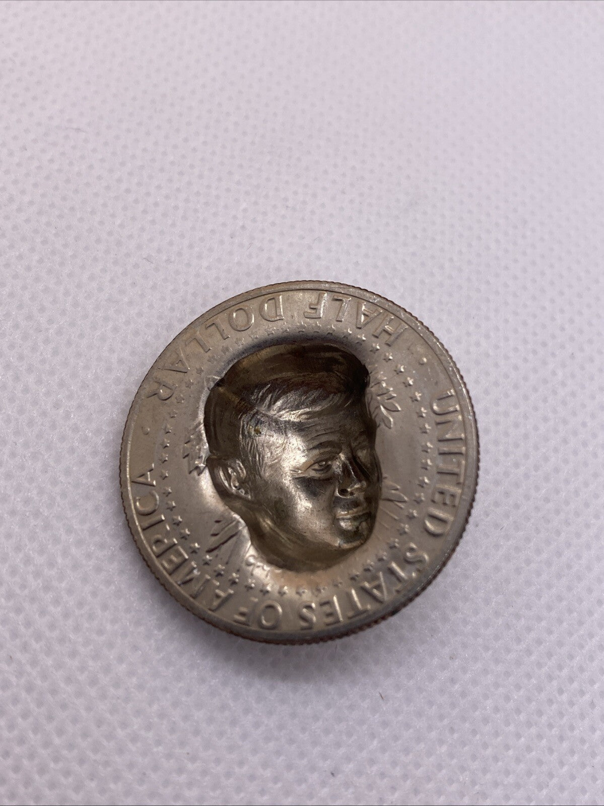 1974 Kennedy Half Dollar 3-D Pop Out Repousse Coin #7734-10
