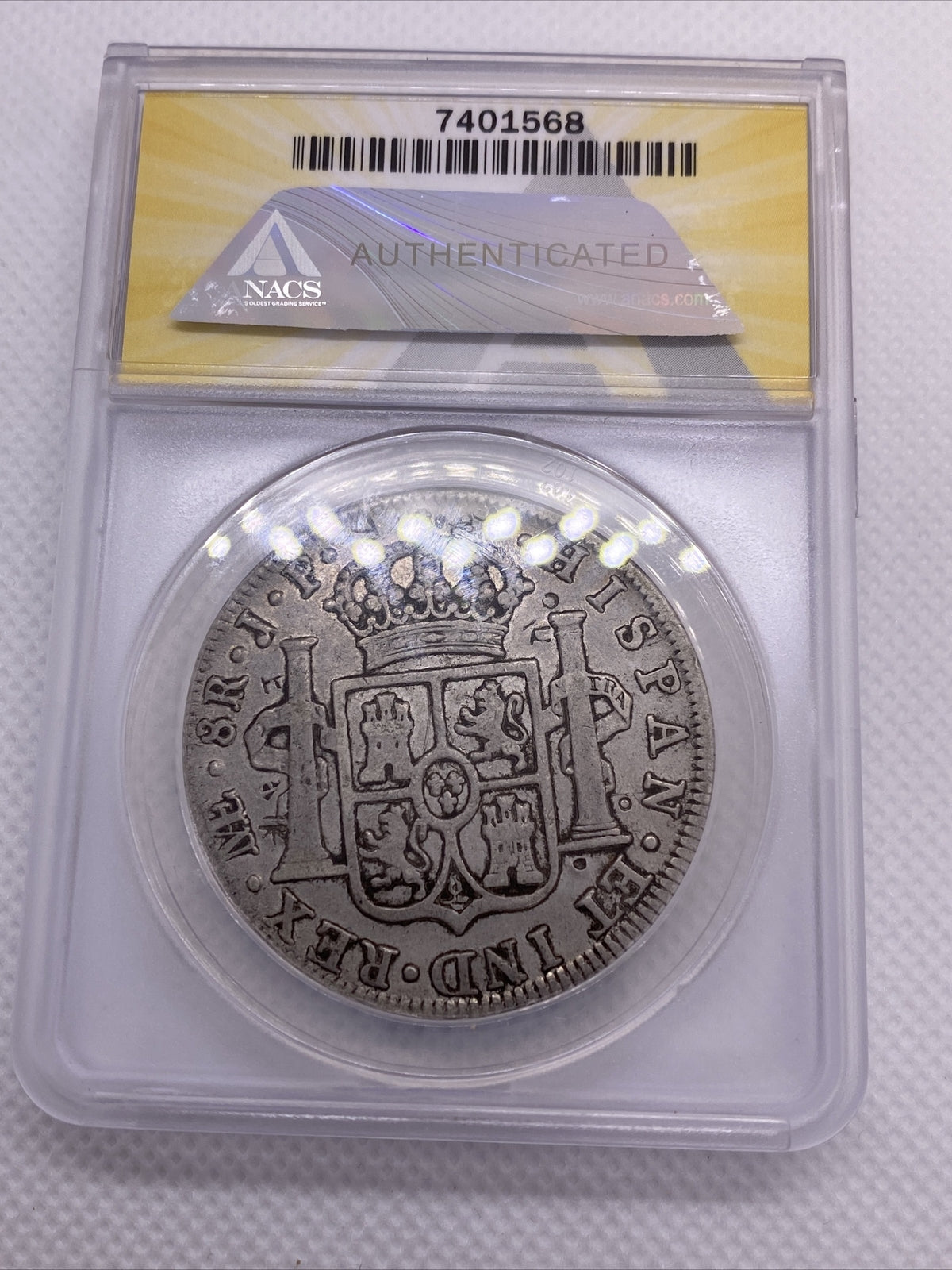 1805 Lima JP Peru 8 Reales Anacs VG10 Details Silver Chopmarks Carolus IIII #568