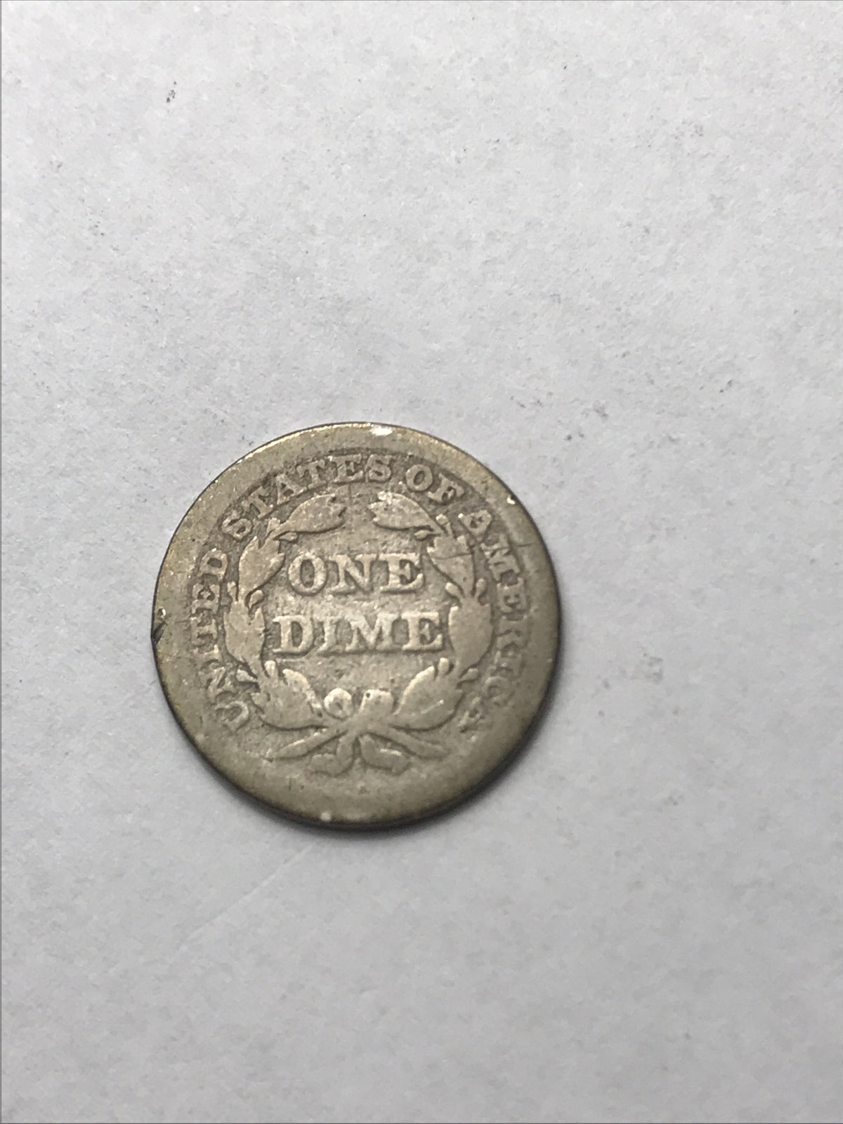 1845 Seated Liberty Dime 10 Cents Silver Coin #YT35