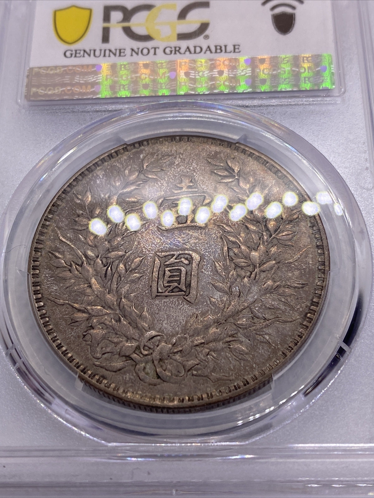 1914 China Fatman Dollar Yuan Shih Kai Beautiful Toning XF Details PCGS