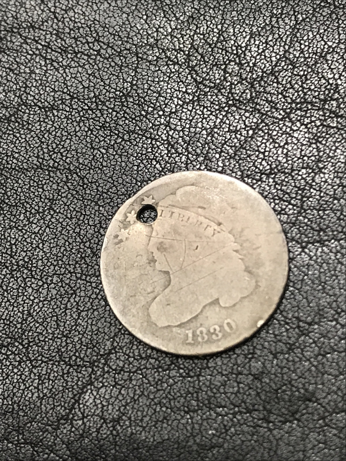 1830 Capped Bust Dime Silver 10c JR-6 R-3 Rare #6362