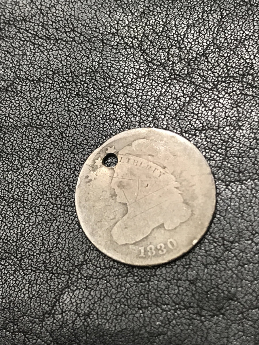 1830 Capped Bust Dime Silver 10c JR-6 R-3 Rare #6362