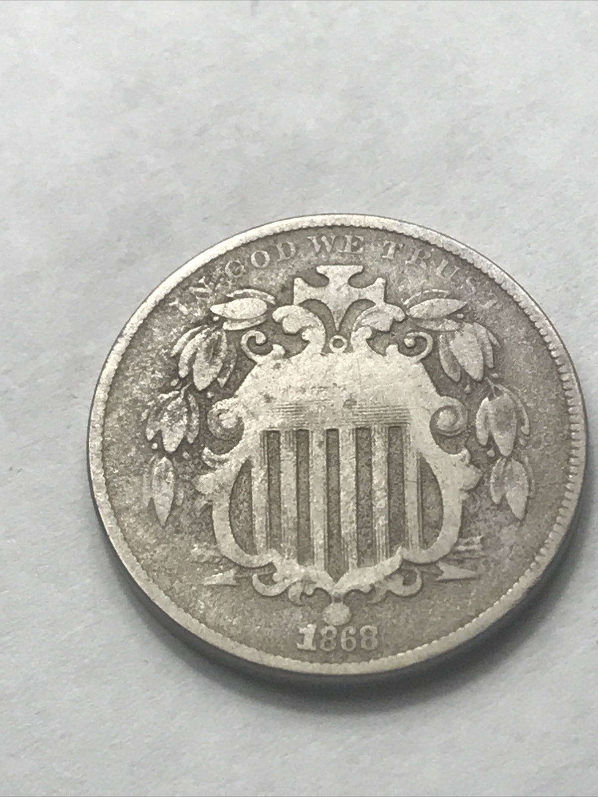 1868 Shield Nickel Beautiful 5c Five Cents Coin