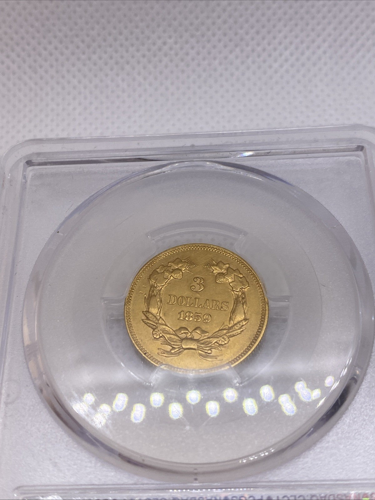 1859 Three Dollar Indian Gold Coin $3 NGC AU Details RARE