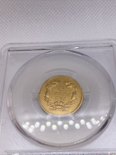 1859 Three Dollar Indian Gold Coin $3 NGC AU Details RARE