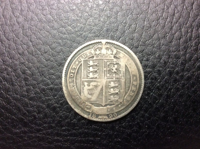 1890 Great Britain Victoria Dei Gratia Silver Coin RARE