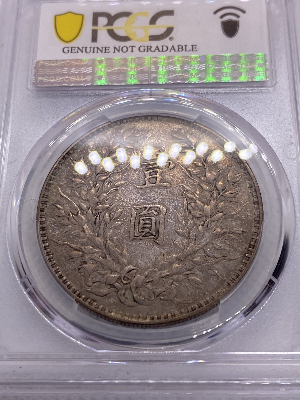 1914 China Fatman Dollar Yuan Shih Kai Beautiful Toning XF Details PCGS