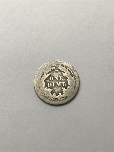 1890 Seated Liberty Dime Silver 90% Coin #UL67
