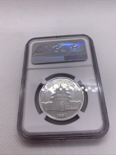 1987 100 Yuan 1 Oz .9995 China Platinum Proof Coin Panda NGC PF69 Ultra Cameo 01