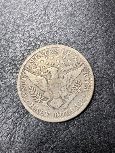 1899 Barber Half Dollar Silver 50C Fine Silver Half Dollar Coin #9927-10