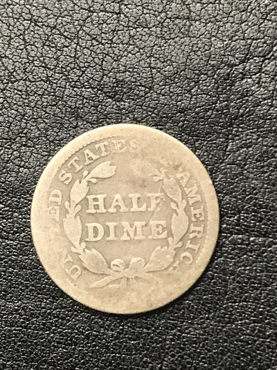 1854 Seated Liberty Half Dime with Arrows H10 5c Silver Coin #5992