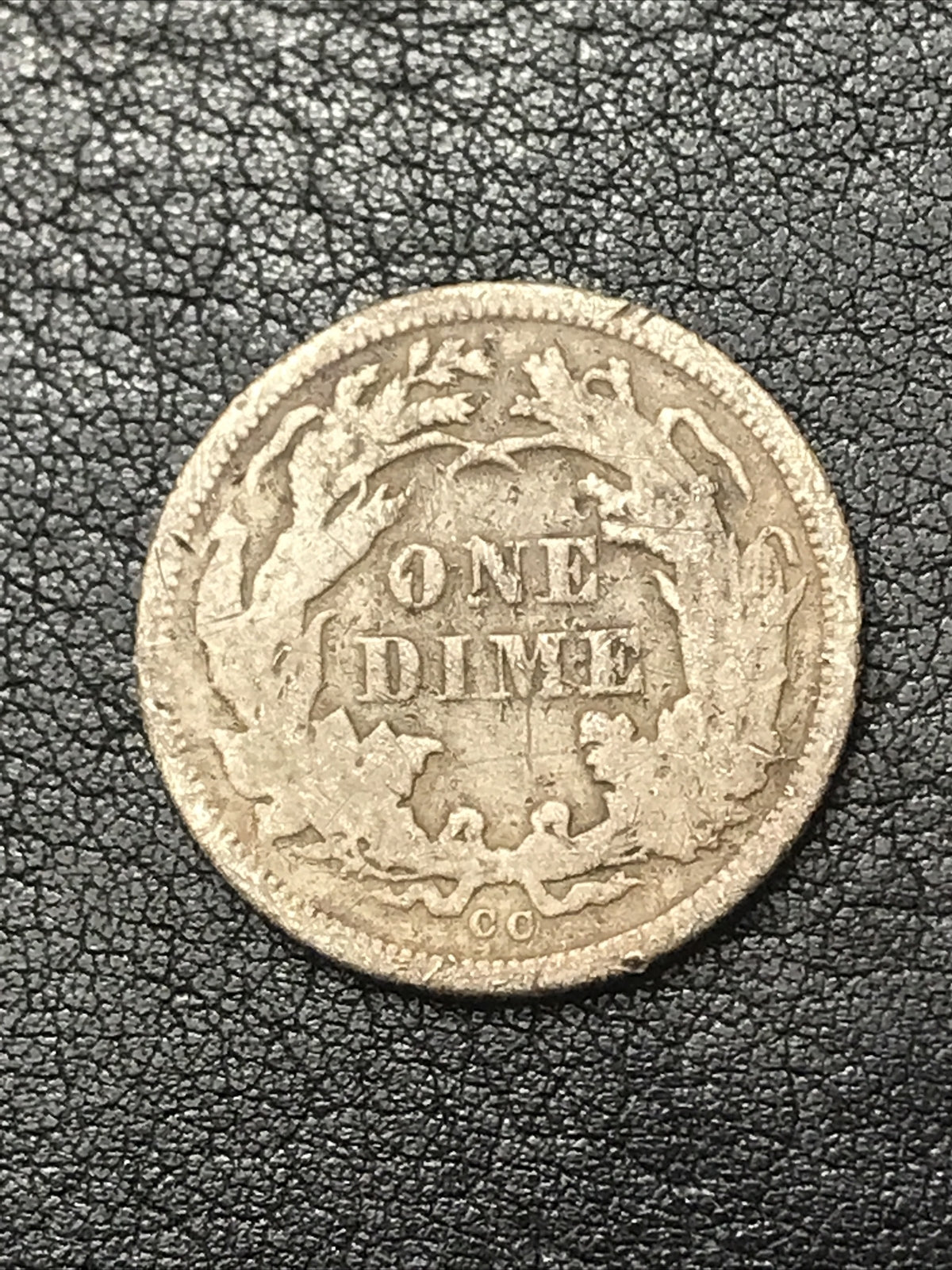 1876 CC Seated Liberty Dime 10 Cents Silver Coin #92290