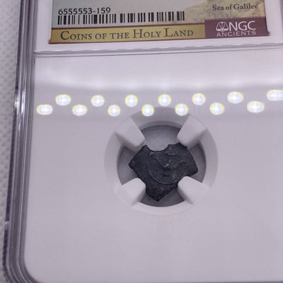 135-37 BC Judaea Hasmonean Kings AE Prutah Biblical Widow's Mite NGC Graded